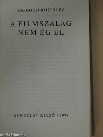 A filmszalag nem ég el