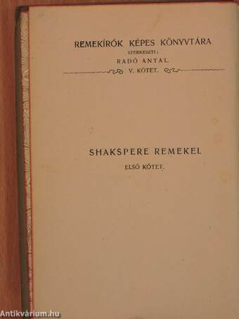 Shakspere remekei I.