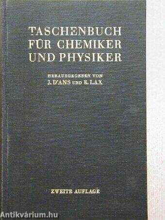 Taschenbuch für Chemiker und Physiker