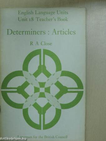 Determiners: Articles - Teacher's Book