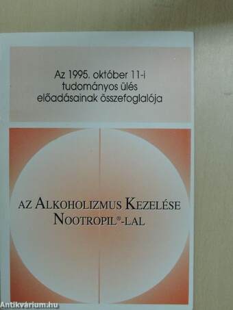 Az alkoholizmus kezelése Nootropil-lal