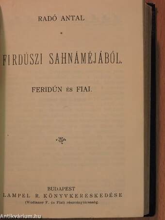 Különös házasság/Szemelvények Priskos Rhetor töredékeiből/Áldozat/Firdúszi Sahnáméjából/Roger Mester siralmas éneke a tatároktól elpusztított Magyarországról/Crainquebille. Putois/Shakspere