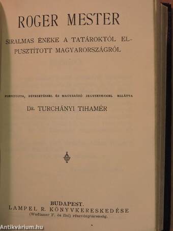 Különös házasság/Szemelvények Priskos Rhetor töredékeiből/Áldozat/Firdúszi Sahnáméjából/Roger Mester siralmas éneke a tatároktól elpusztított Magyarországról/Crainquebille. Putois/Shakspere