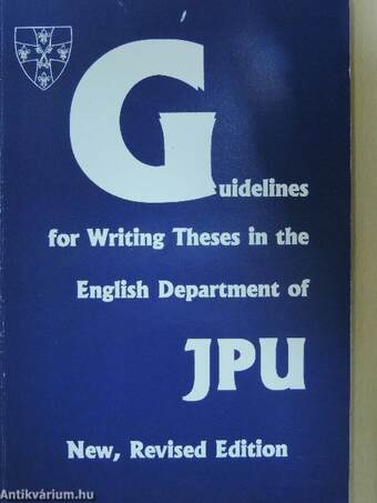 Guidelines for Writing Theses in the English Department of JPU