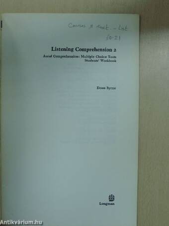 Listening Comprehension 2. - Students' Workbook