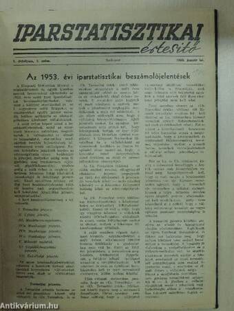 Iparstatisztikai Értesítő 1953. január-december