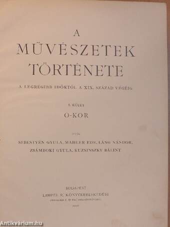 A művészetek története I. (töredék)