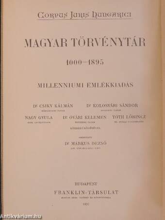 1884-1886. évi törvényczikkek