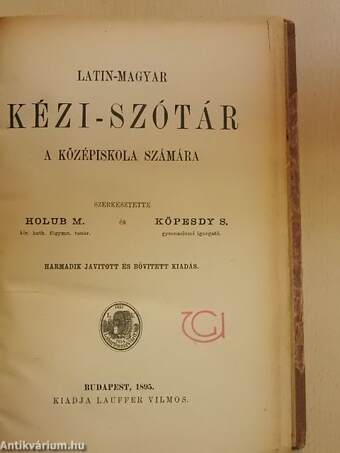 Latin-magyar kézi-szótár