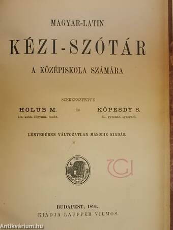 Magyar-latin kézi-szótár