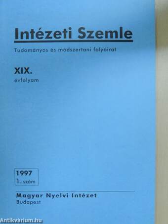 Intézeti Szemle 1997/1.