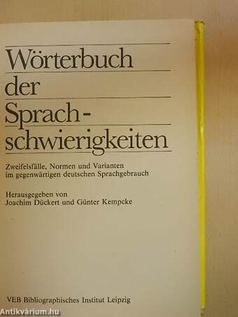 Wörterbuch der Sprachschwierigkeiten