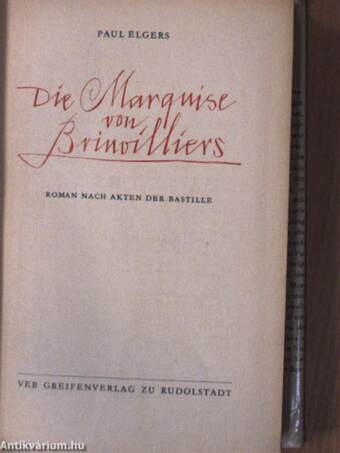 Die Marquise von Brinvilliers