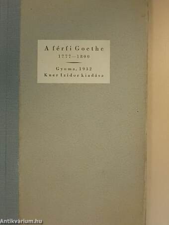 A férfi Goethe