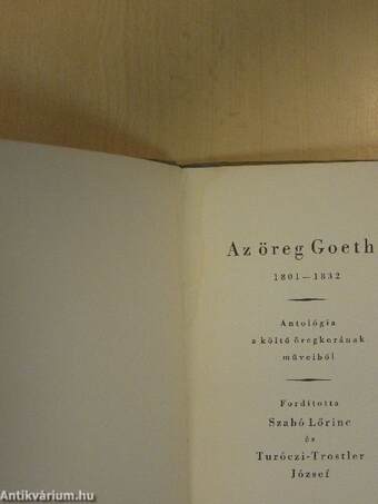 Az öreg Goethe