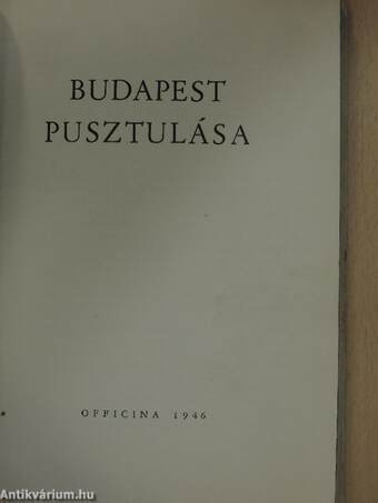 Budapest pusztulása