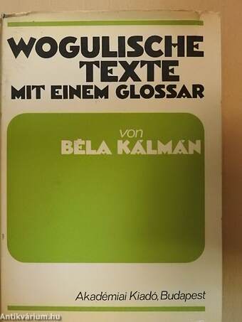 Wogulische Texte mit einem Glossar