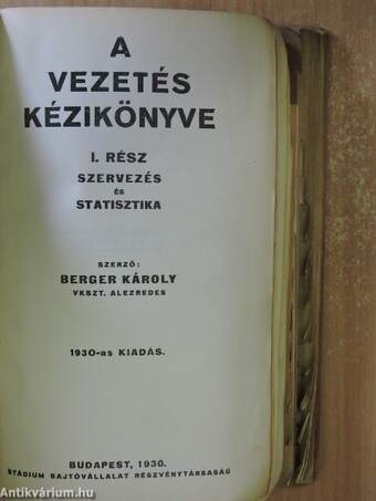 A vezetés kézikönyve I.