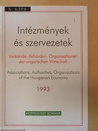 Intézmények és szervezetek 1993