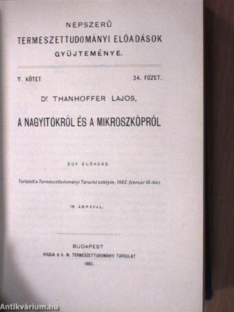 Népszerű természettudományi előadások gyüjteménye V-VIII/32-51.