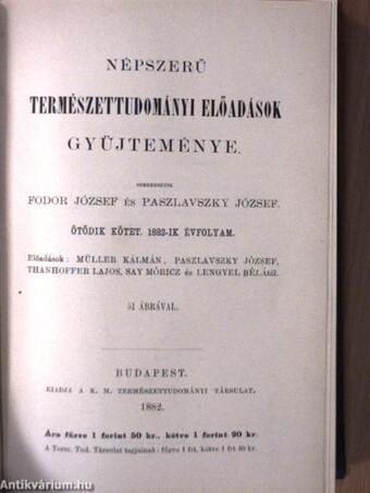 Népszerű természettudományi előadások gyüjteménye V-VIII/32-51.