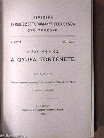 Népszerű természettudományi előadások gyüjteménye V-VIII/32-51.