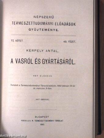 Népszerű természettudományi előadások gyüjteménye V-VIII/32-51.