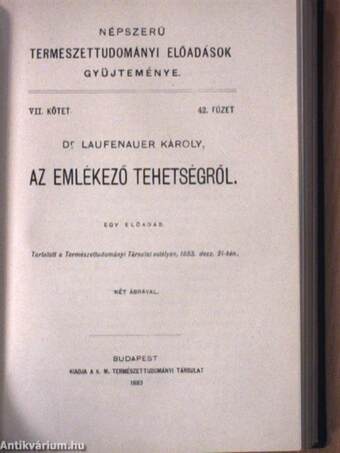 Népszerű természettudományi előadások gyüjteménye V-VIII/32-51.