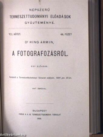 Népszerű természettudományi előadások gyüjteménye V-VIII/32-51.