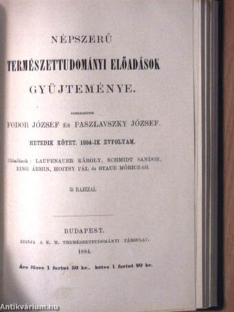 Népszerű természettudományi előadások gyüjteménye V-VIII/32-51.