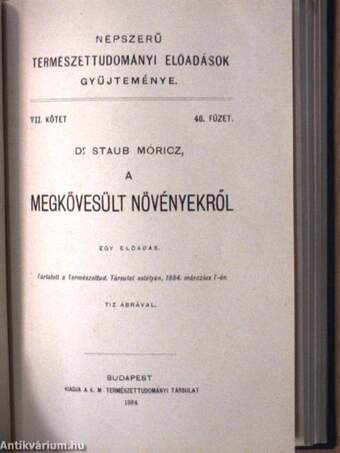 Népszerű természettudományi előadások gyüjteménye V-VIII/32-51.