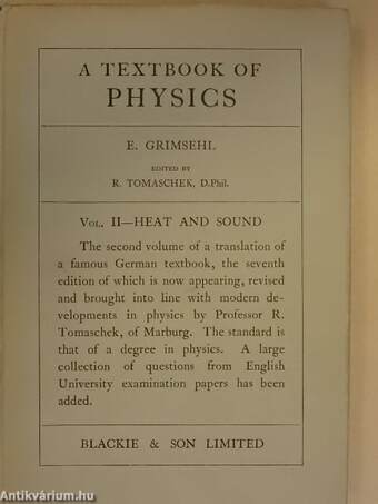 A textbook of physics II.