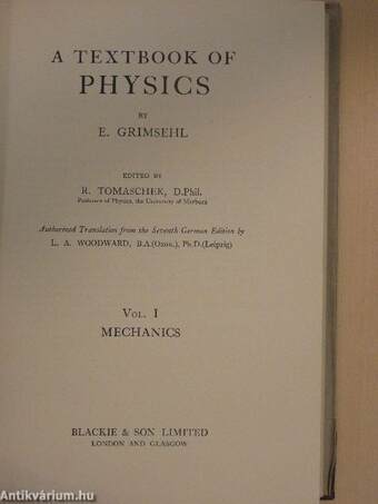 A textbook of physics I.