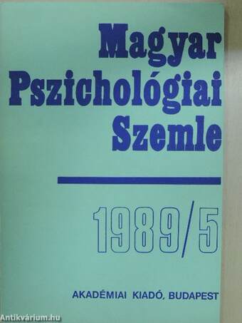 Magyar Pszichológiai Szemle 1989/5.