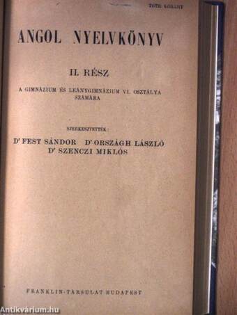 Angol nyelvkönyv I./Angol nyelvkönyv II./Angol nyelvkönyv III./English I.