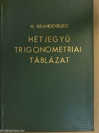 Hétjegyű trigonometriai táblázat