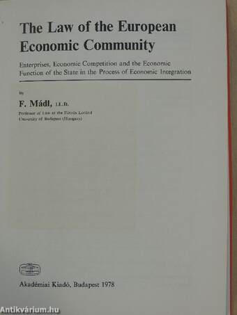 The Law of the European Economic Community