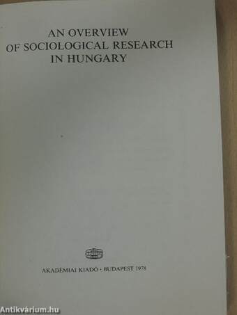 An Overview of Sociological Research in Hungary