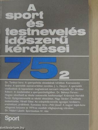 A sport és testnevelés időszerű kérdései 1975/2.