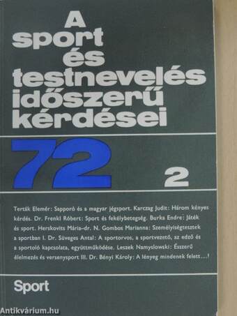 A sport és testnevelés időszerű kérdései 1972/2.