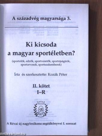 Ki kicsoda a magyar sportéletben? II.