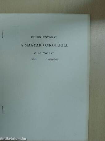 Az onkológiai diagnosztika specifikus vonásai