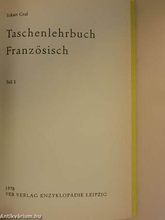 Taschenlehrbuch Französisch I-II.