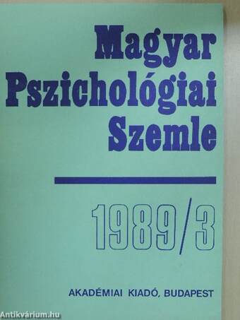 Magyar Pszichológiai Szemle 1989/3.