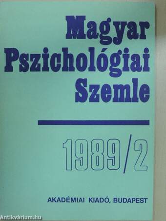 Magyar Pszichológiai Szemle 1989/2.