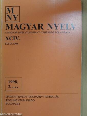 Magyar Nyelv 1998. június