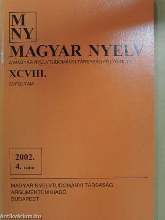 Magyar Nyelv 2002. december