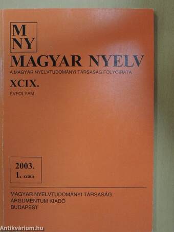 Magyar Nyelv 2003. március