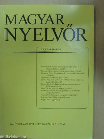 Magyar Nyelvőr 1998. április-június