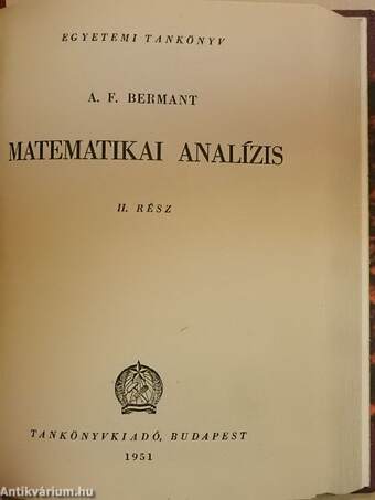 Matematikai analízis I-II.